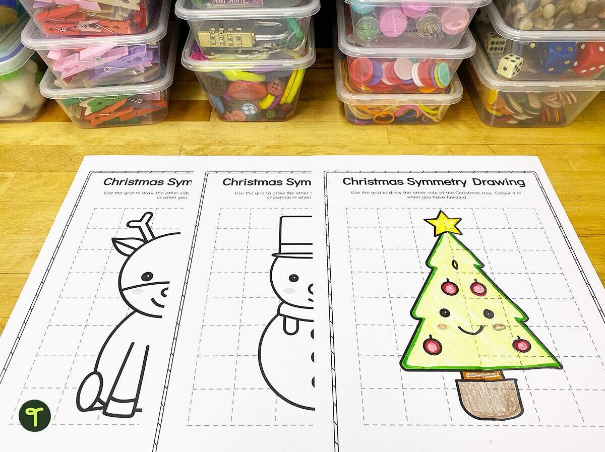 Christmas Symmetry Worksheets Mirrored Drawing Activity Teach Starter Christmas Symmetry Worksheets Mirrored Drawing Activity Teach Starter
