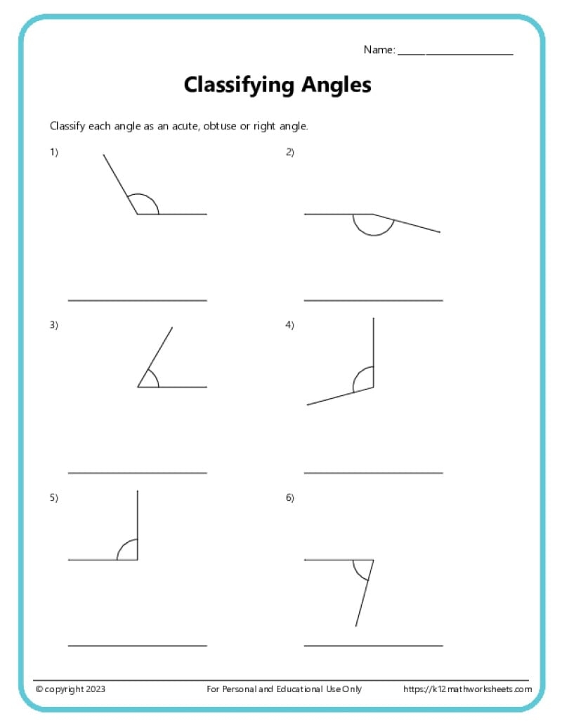 Classify And Measure Angles K12 Math Worksheets Calculating Angles B With Clues Worksheet PDF Printable Geometry Worksheet Cazoom Math