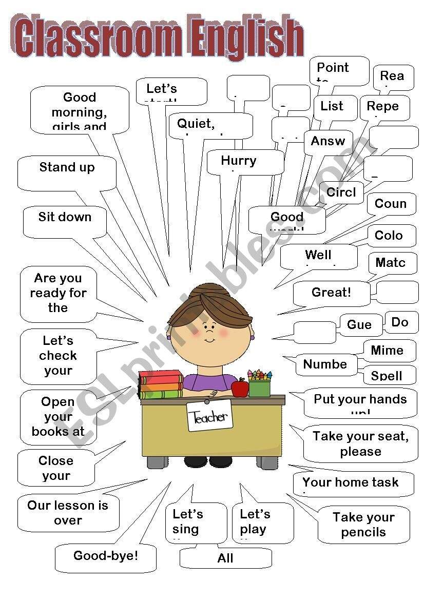 Classroom English Teacher ESL Worksheet By Natalyshka Worksheets Library Classroom English Teacher ESL Worksheet By Natalyshka Worksheets Library