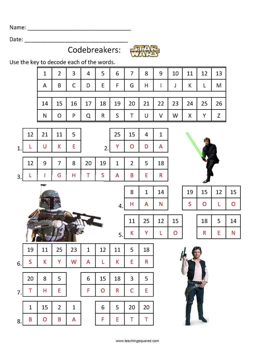 Codebreakers Star Wars 1 Teaching Squared Codebreakers Star Wars 1 Teaching Squared