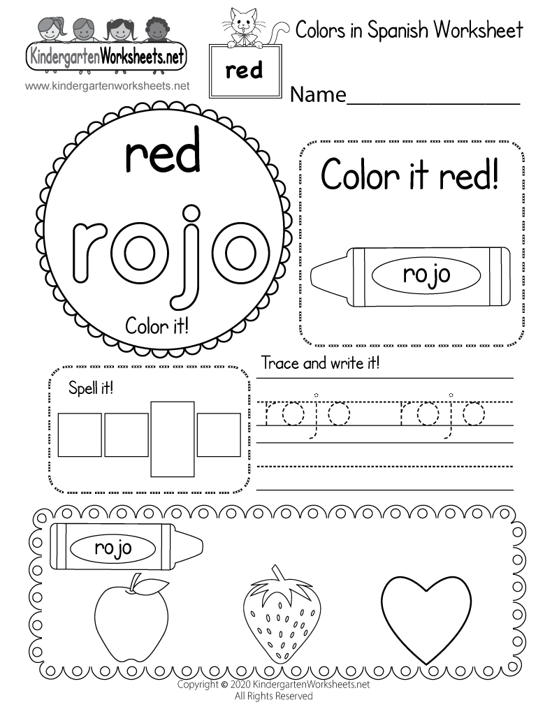 Color Red In Spanish Worksheet Free Printable Digital PDF Free Printable Spanish Numbers Worksheet
