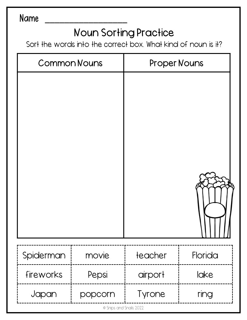 Common And Proper Nouns Snips And Snails Teaching Common And Proper Nouns Snips And Snails Teaching