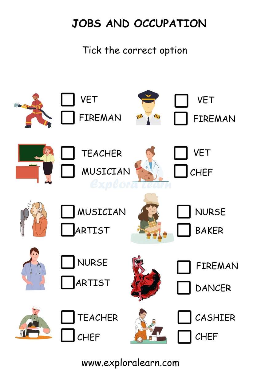 Community Helpers Printables Worksheets For Preschool And Kindergarten 2 To 6 Years Kids Community Helpers Worksheet Match Super Simple