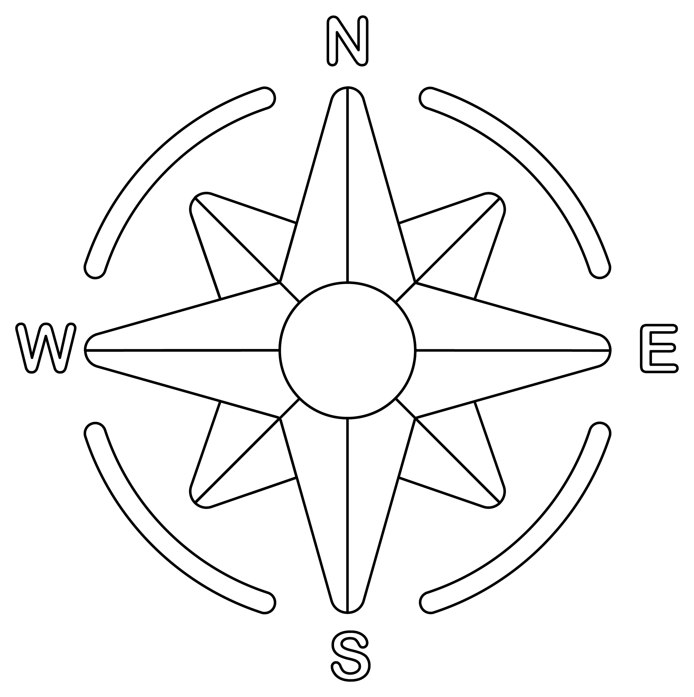 Compass Rose 15 Free Printable Coloring Pages Compass Rose 15 Free Printable Coloring Pages