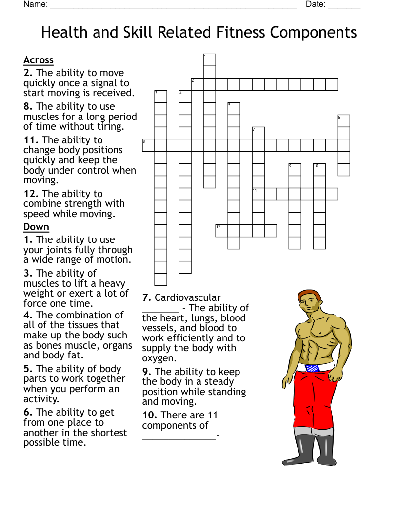 Components Of Physical Fitness Worksheet WordMint Components Of Physical Fitness Worksheet WordMint