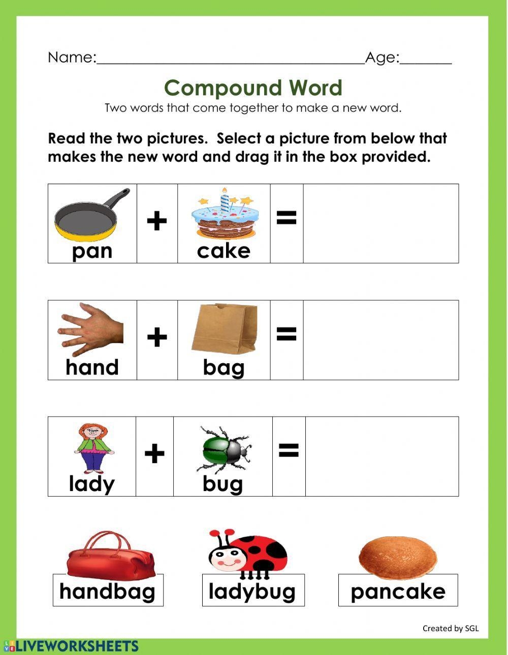 Compound Words Activity For Preschool Worksheets Library Compound Words Activity For Preschool Worksheets Library