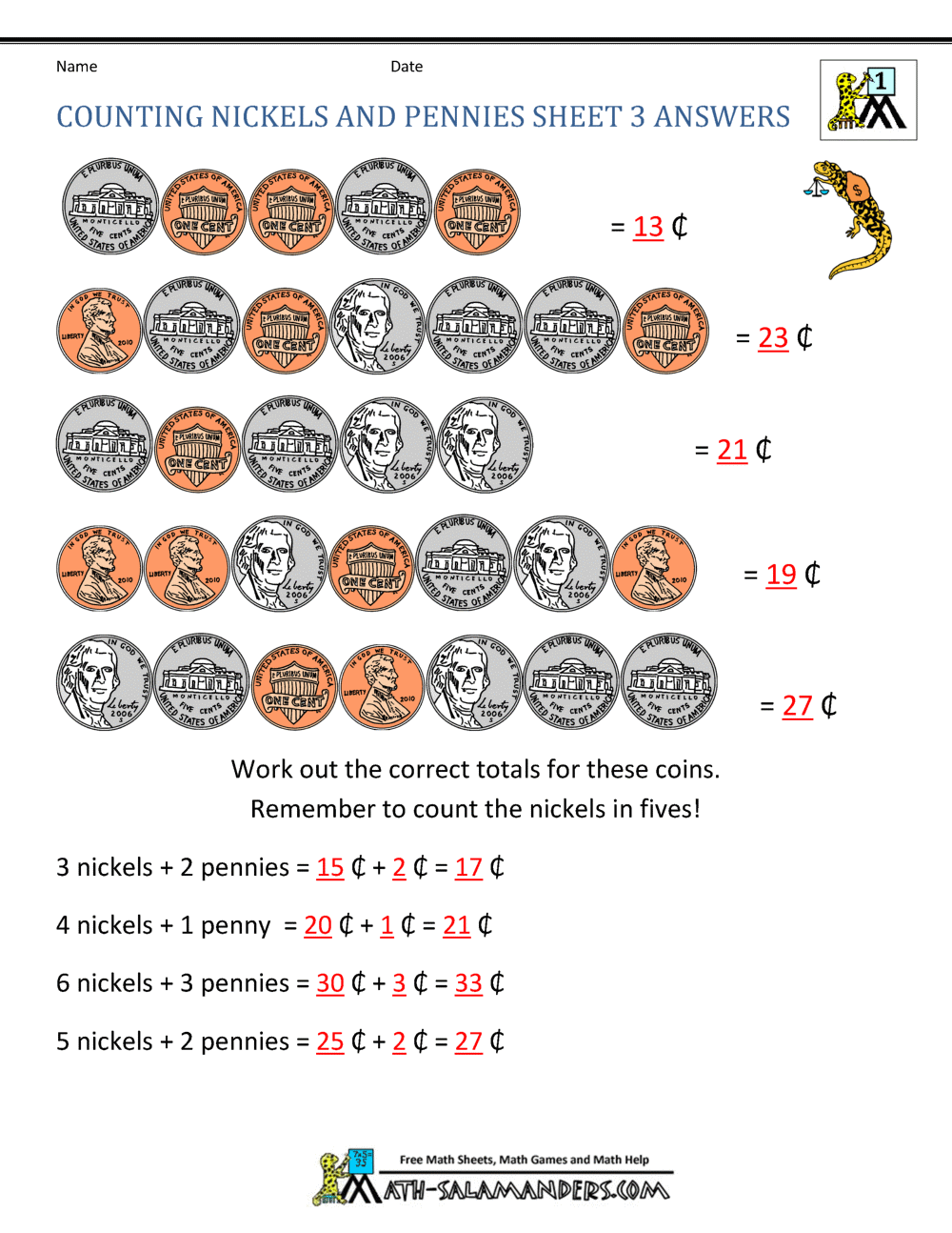 Counting Money Worksheets 1st Grade Counting Money Worksheets 1st Grade