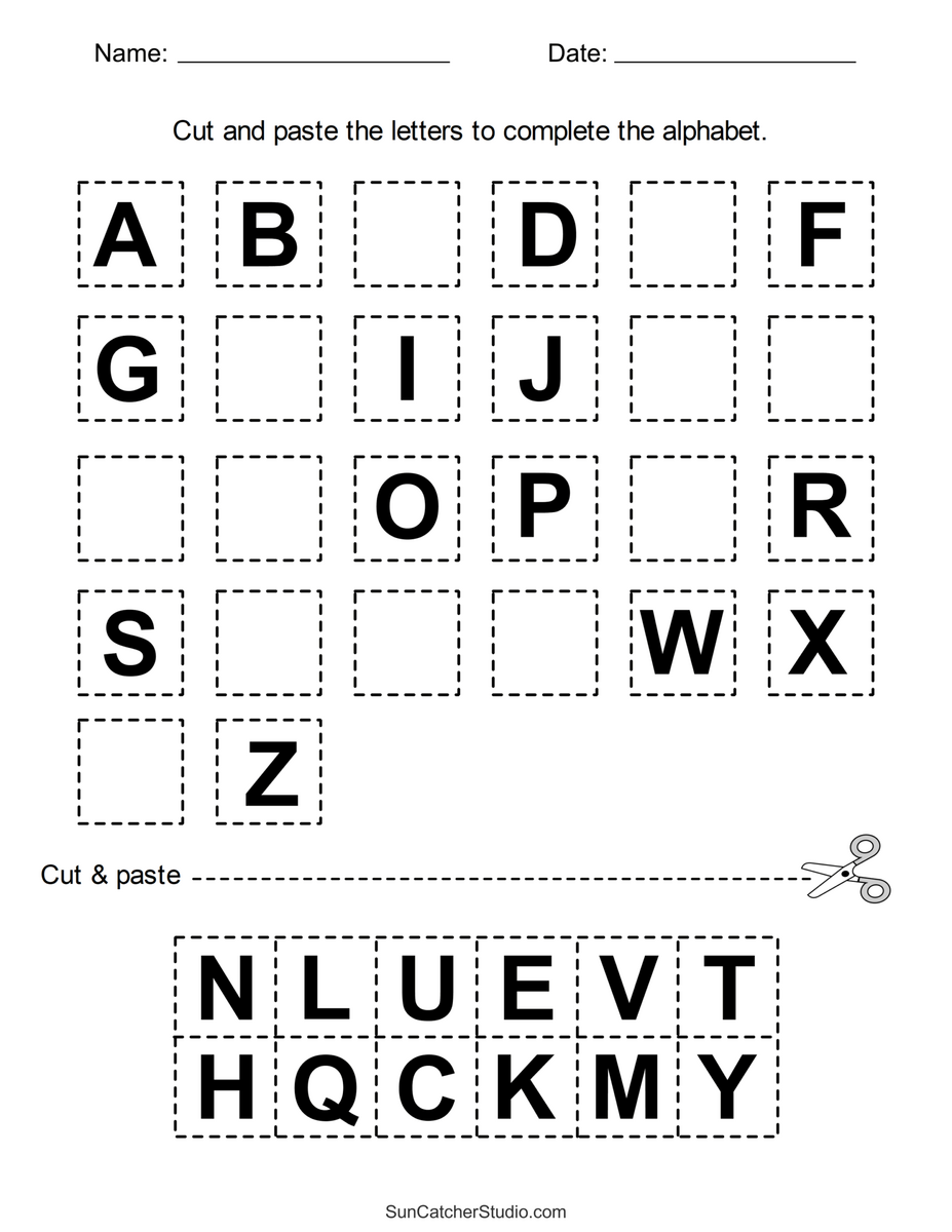 Cut And Paste Worksheets Printable Activities For Kids Free Printables Lettering SVG Files Tools Apps Phonics Worksheet Free Printable Digital PDF