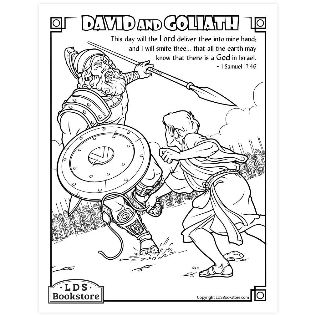 David And Goliath Coloring Page Printable David And Goliath Bible Coloring Pages Mamas Learning Corner