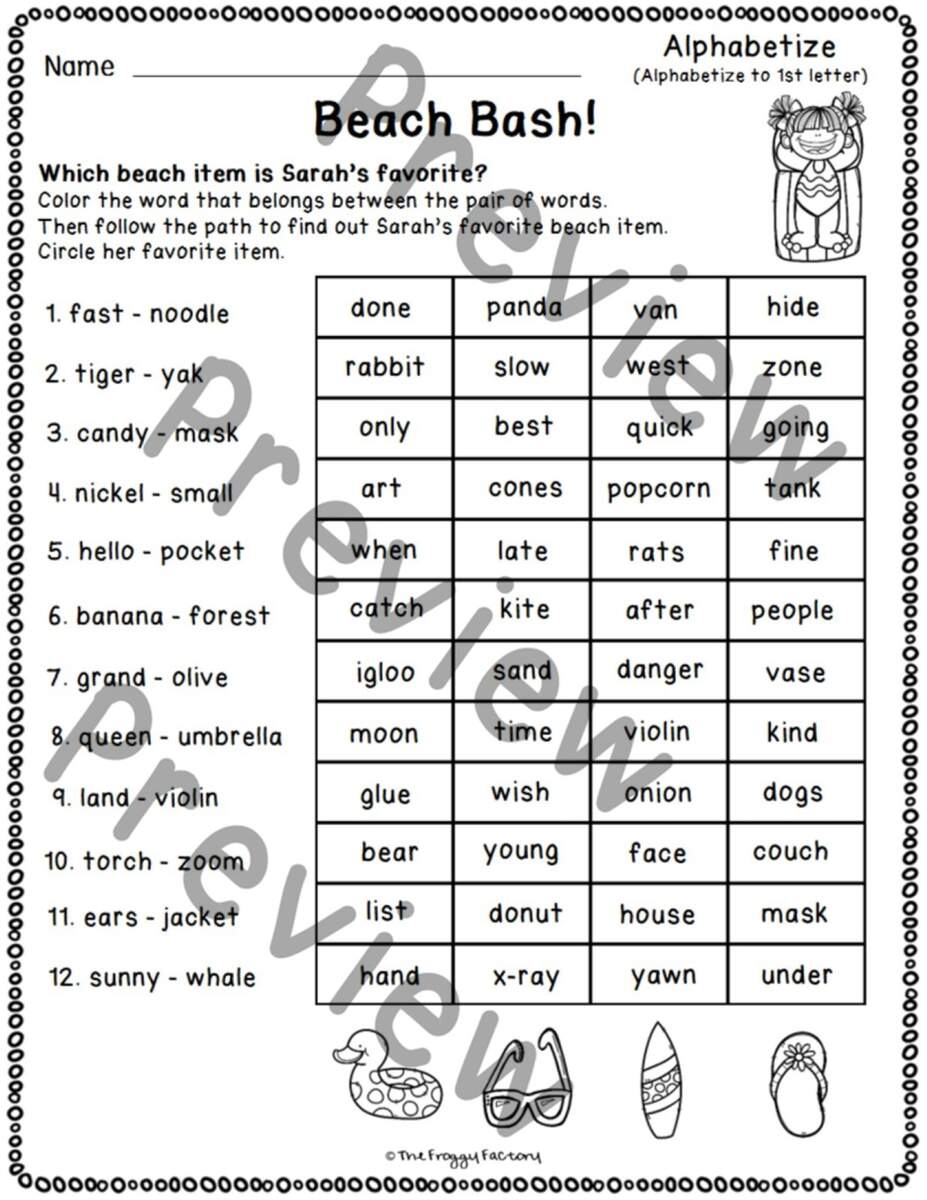 Dictionary Skills Worksheets Guide Words Classful