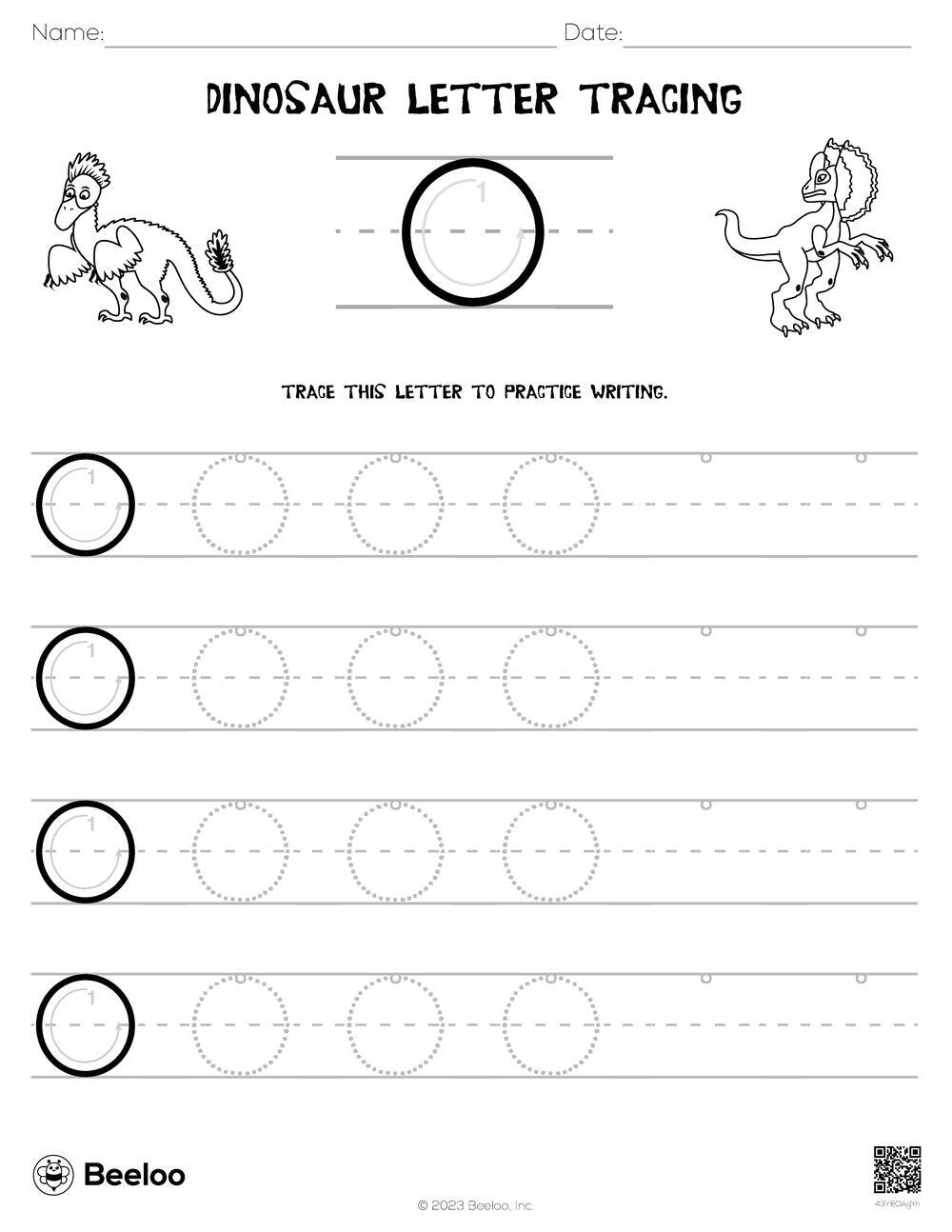 Dinosaur Themed Word Tracing Worksheets Beeloo Printable Crafts And Activities For Kids Dinosaurs Tracing Worksheets Fine Motor Activity Dinosaur Tracing Prewriting Made By Teachers