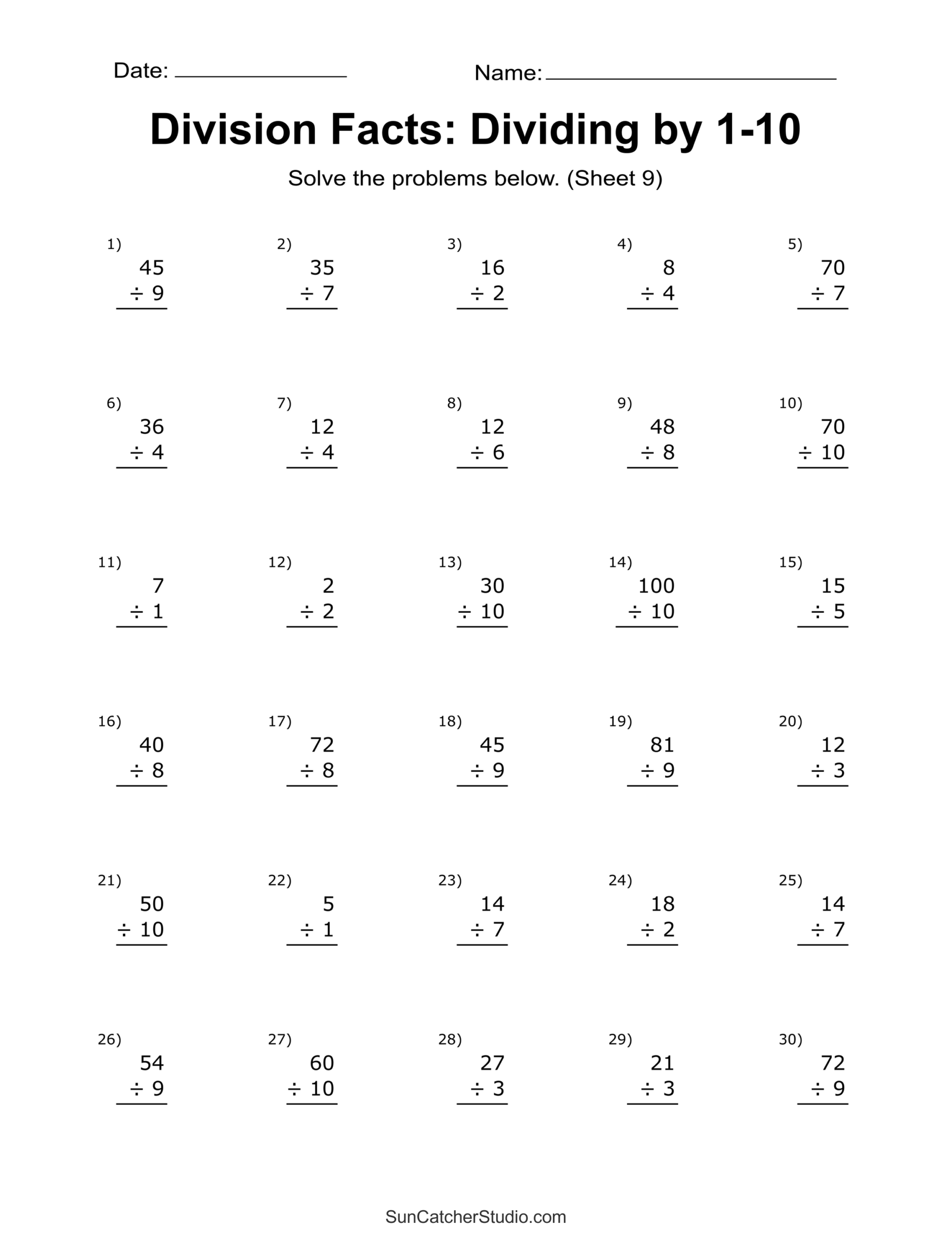 Division Worksheets Problems Free Printable Math Drills Free Printables Lettering SVG Files Tools Apps Division Charts And Tables Free Printable PDF Math Worksheets Free Printables Lettering SVG Files Tools Apps