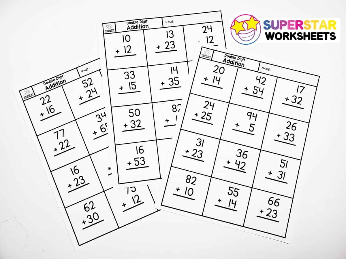 Double Digit Addition Without Regrouping Superstar Worksheets Double Digit Addition Without Regrouping Superstar Worksheets