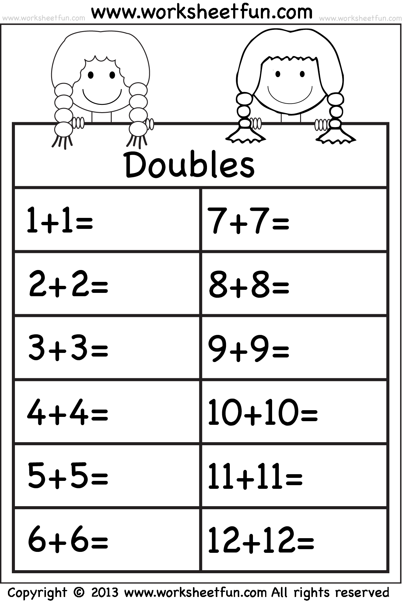 Doubles Addition Worksheet First Grade Lesson Tutor Worksheets Library Doubles Addition Worksheet First Grade Lesson Tutor Worksheets Library