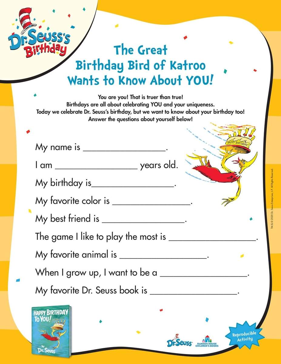 Dr Seuss Activities And Printables FUN Blog