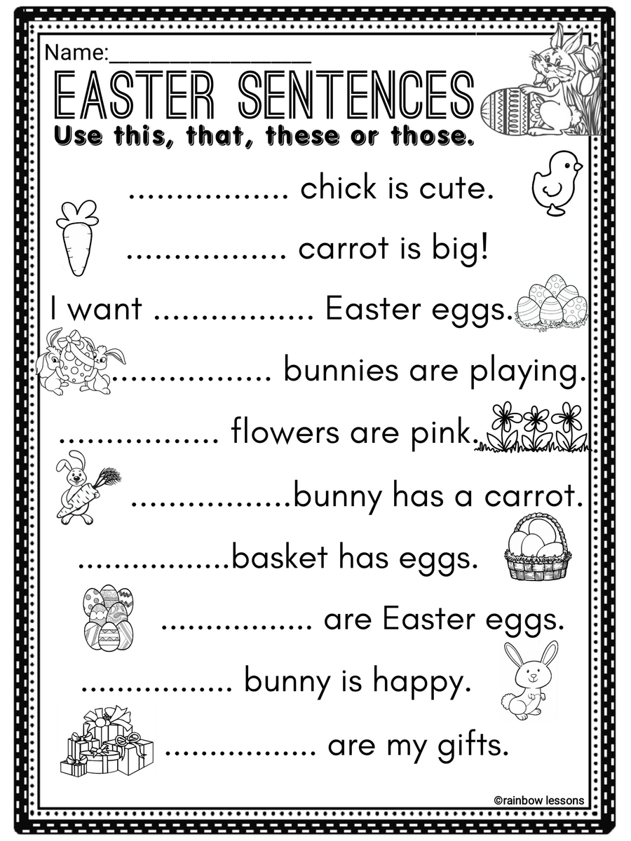 Easter Math And Literacy Worksheets Made By Teachers Easter Math And Literacy Worksheets Made By Teachers
