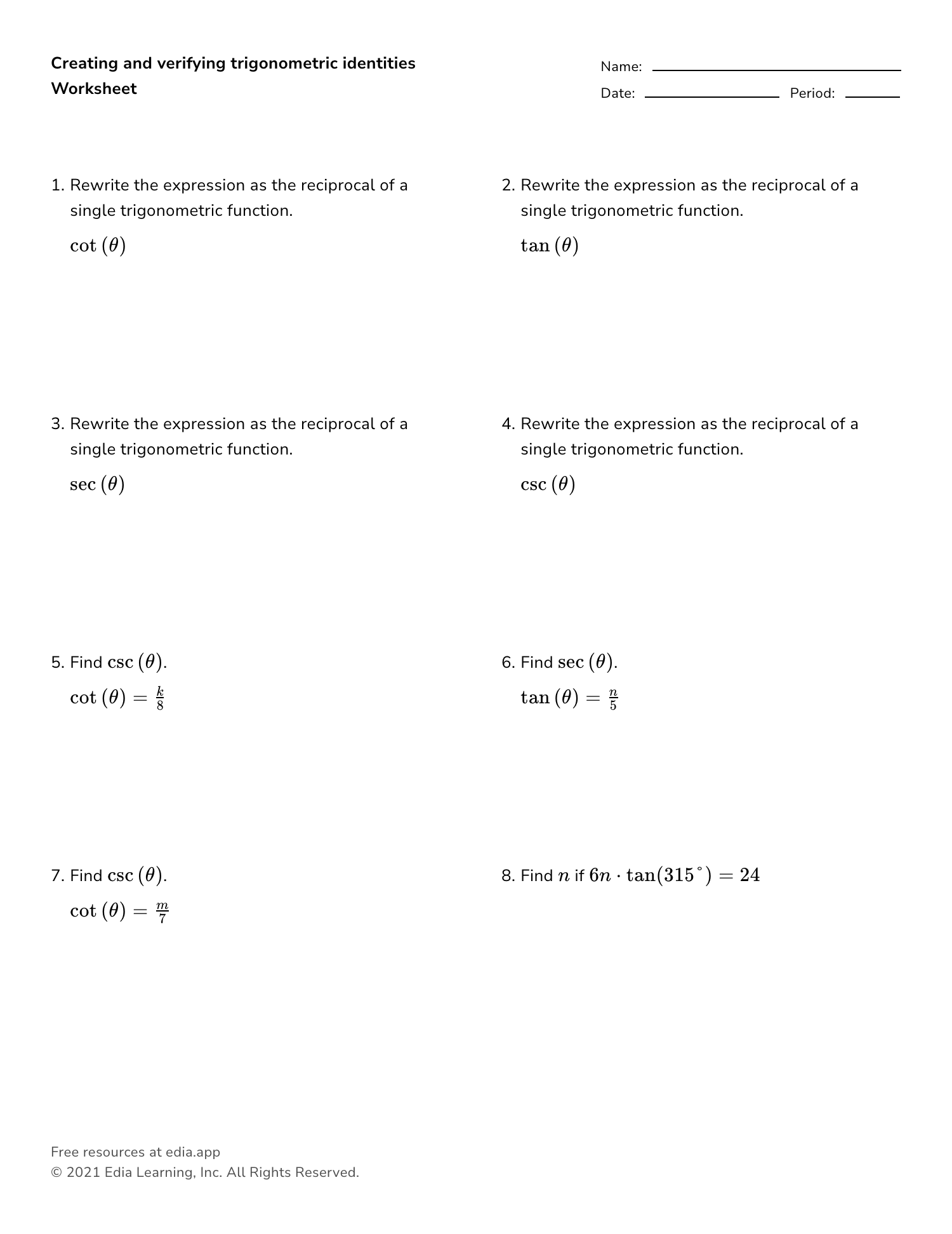 Edia Free Math Homework In Minutes Worksheets Library