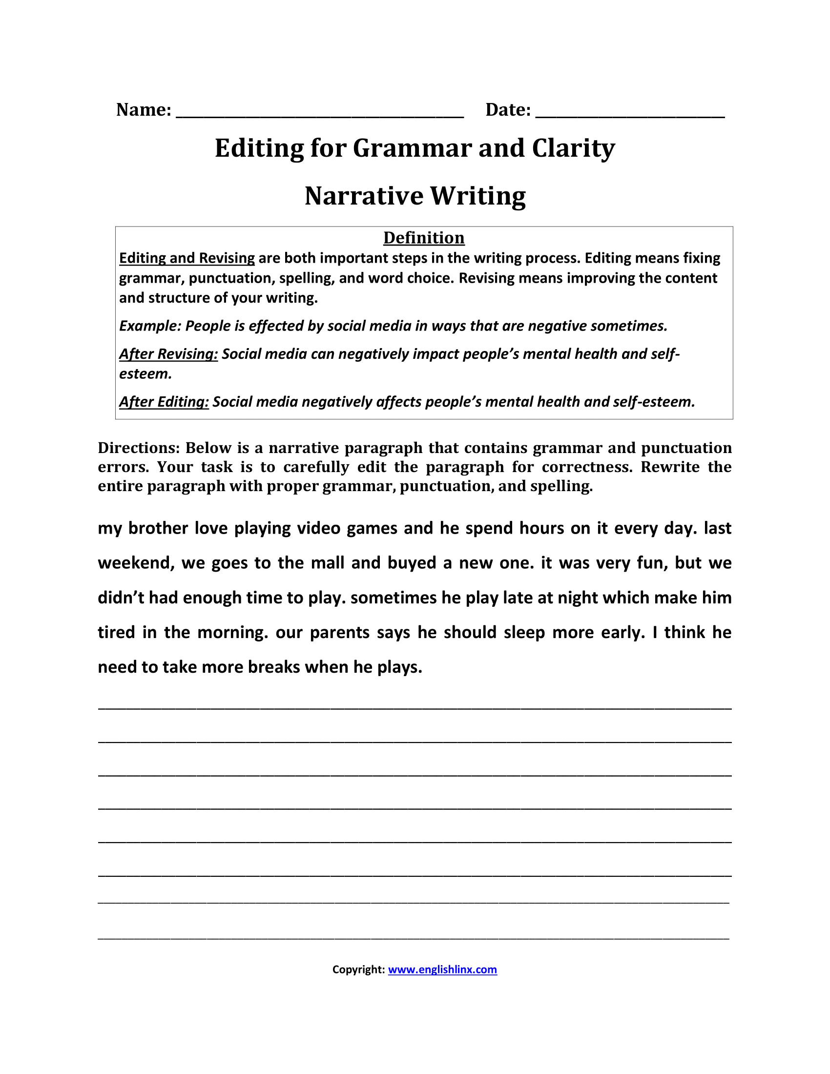 Editing Worksheets Free Printable Editing And Proofreading Practice Editing Worksheets Free Printable Editing And Proofreading Practice
