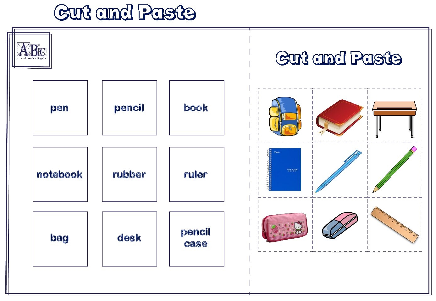 English Basic Vocabulary Cut And Paste Language Advisor 14 Free Printable English Worksheets Free PDF At Worksheeto