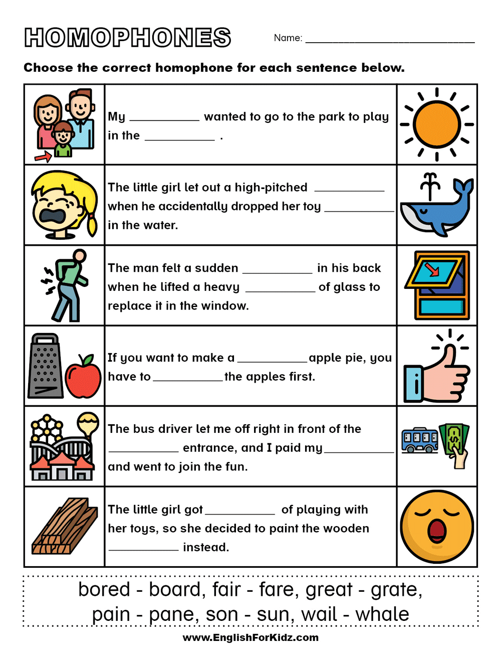 English For Kids Step By Step Homophones Worksheets And Posters Worksheets Library Printable 2nd Grade Homophones And Homographs Worksheets