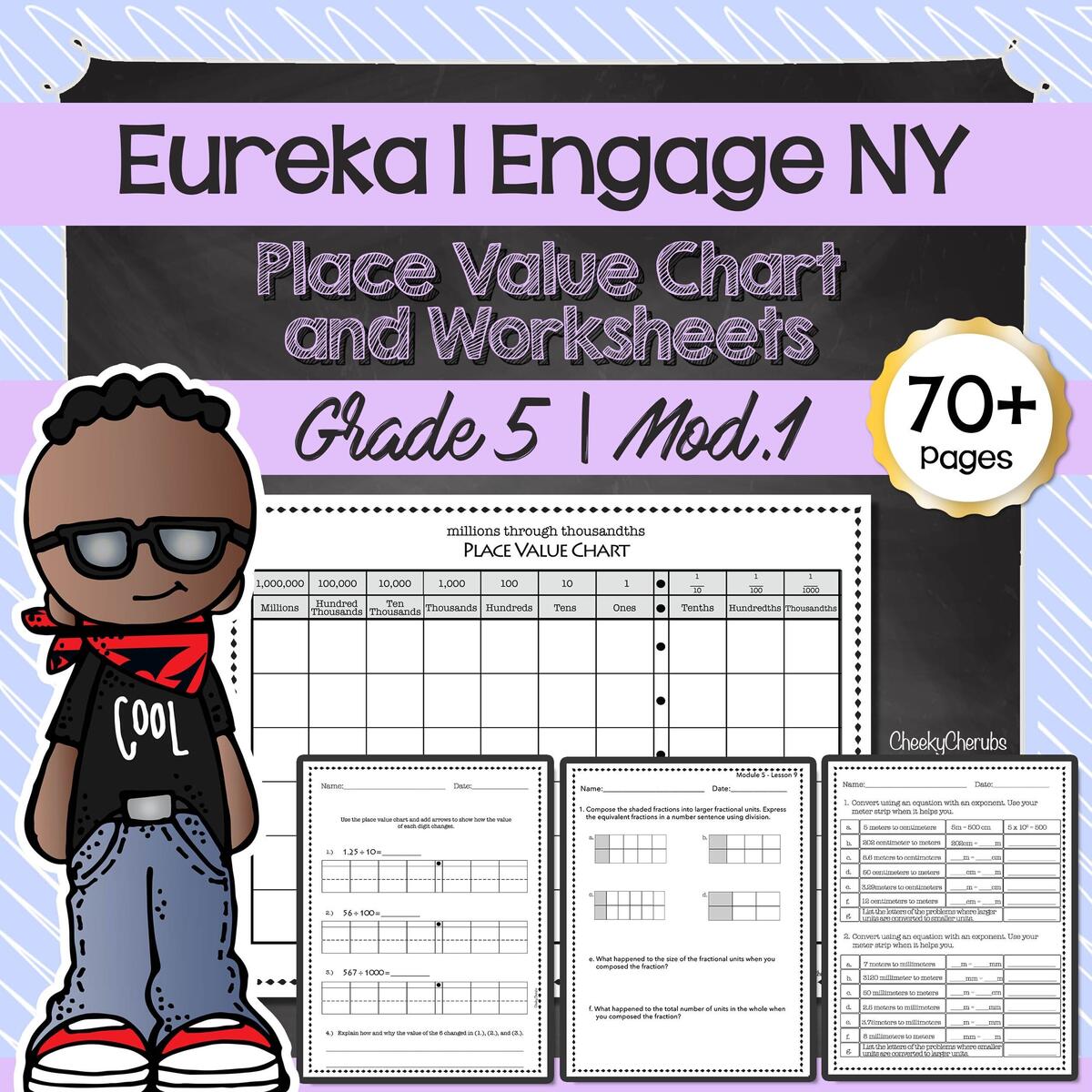 Eureka Math Engage NY Extra Worksheets For 5th Grade Module 1 Etsy Eureka Math Engage NY Extra Worksheets For 5th Grade Module 1 Etsy