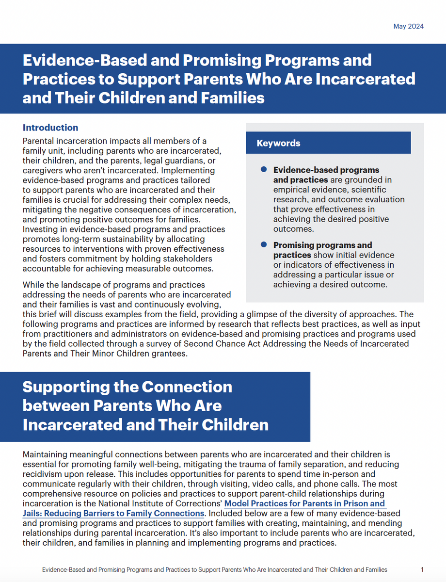 Evidence Based And Promising Programs And Practices To Support Parents Who Are Incarcerated And Their Children And Families CSG Justice Center A Collection Of Resources For Teaching Social Justice Cult Of Pedagogy