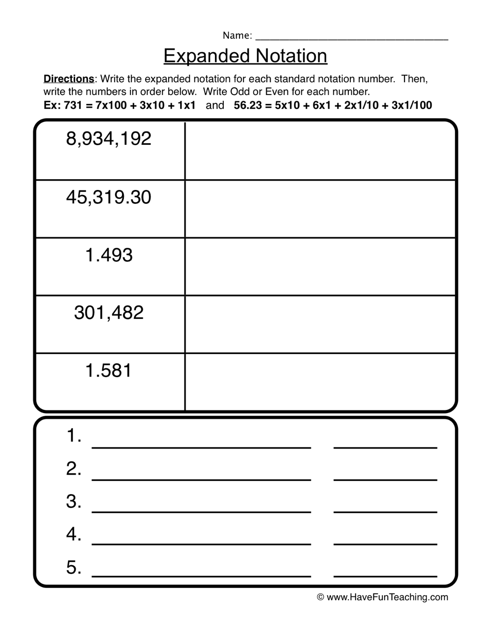 Expanded Notation Worksheet Expand And Write The Numbers Worksheets Library Expanded Notation Worksheet Expand And Write The Numbers Worksheets Library