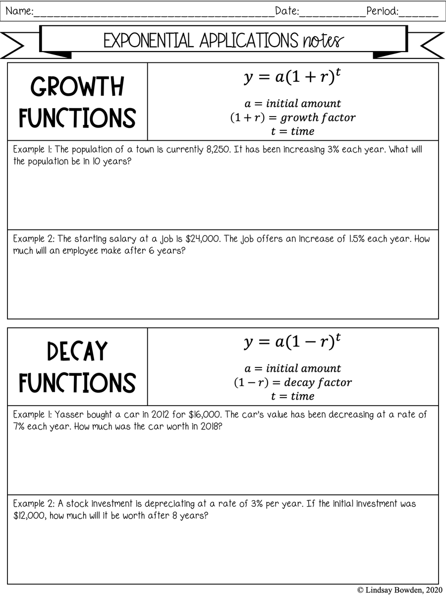 Exponential Functions Notes And Worksheets Lindsay Bowden Worksheets Library Exponential Functions Notes And Worksheets Lindsay Bowden Worksheets Library