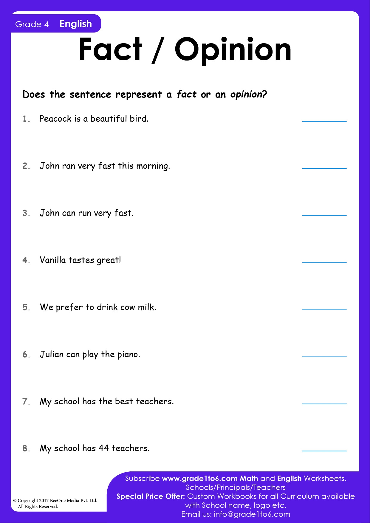 Fact And Opinion Worksheet Grade1to6 Worksheets Library Fact And Opinion Worksheet Grade1to6 Worksheets Library