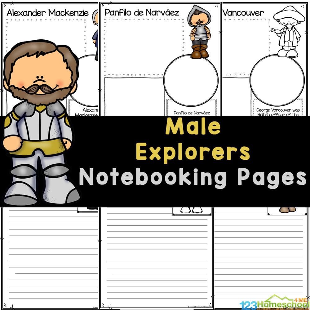 Famous European Early Explorers Printable Notebook Pages Famous European Early Explorers Printable Notebook Pages
