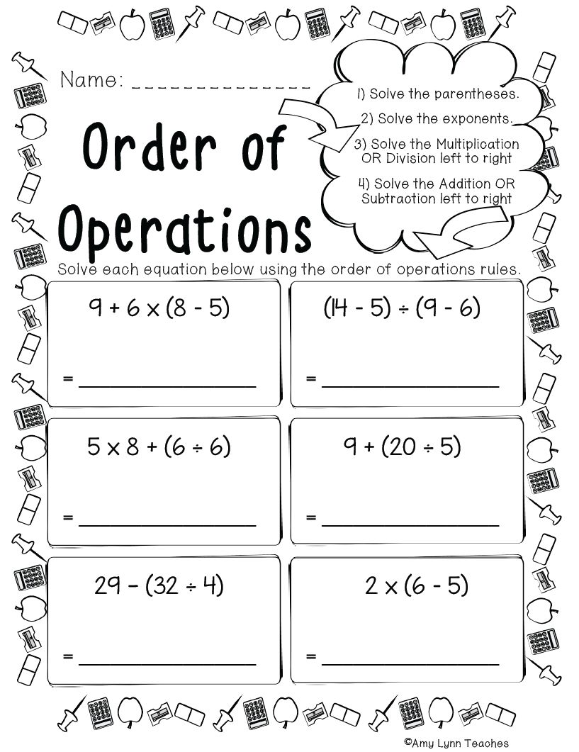 Fifth Grade Worksheets 100 Standards Aligned Printables Made By Teachers Printable Order Of Operations Digital Worksheets Activities For 4th 5th Grade Made By Teachers