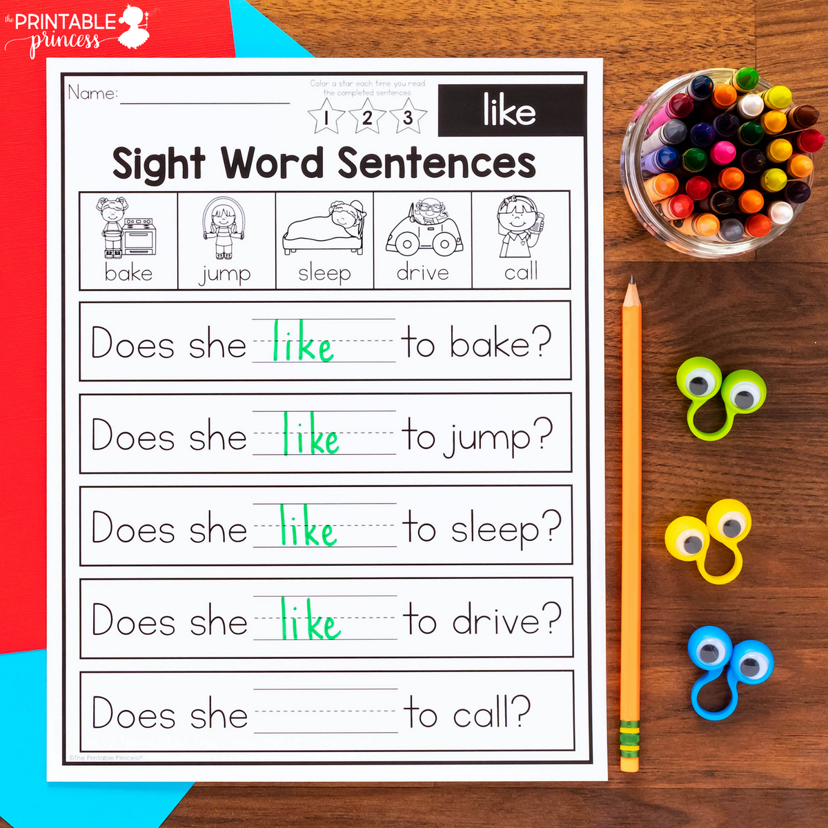 Fill In The Blank Sight Word Sentences Set 2 The Printable Princess Fill In The Blank Sight Word Sentences Set 2 The Printable Princess