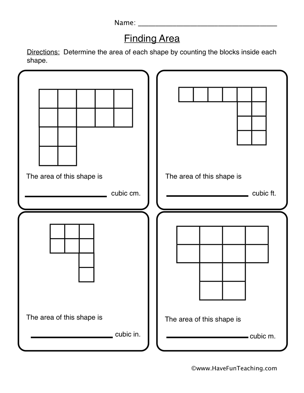 Finding Area Of Irregular Shapes Worksheet Have Fun Teaching Area Of Rectangle Worksheets