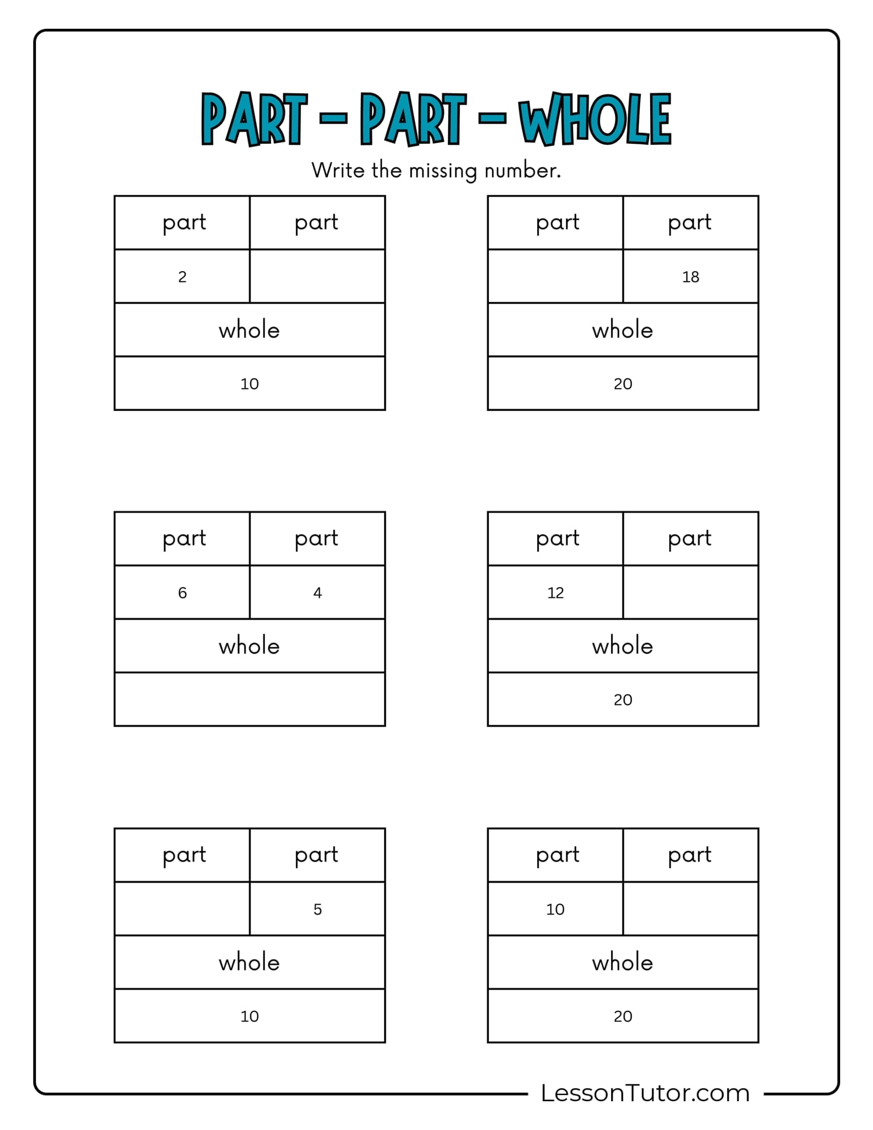 First Grade Part Part Whole Free Coloring Pages PDF Printables And Worksheets Lesson Tutor First Grade Part Part Whole Free Coloring Pages PDF Printables And Worksheets Lesson Tutor