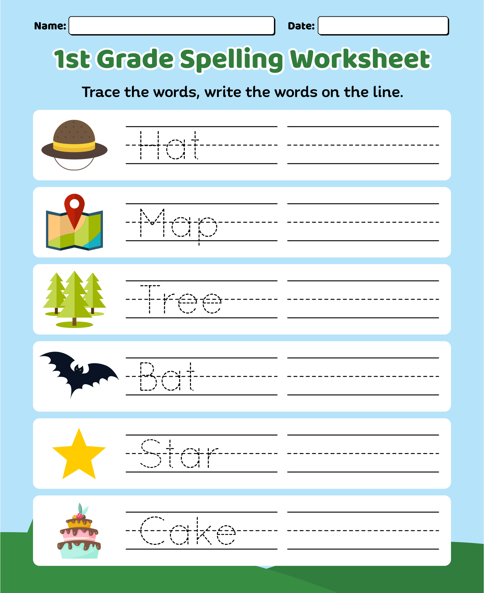 First Grade Spelling Words List Week 1 K12reader Worksheets Library 20 First Grade Spelling Test Worksheets Free PDF At Worksheeto