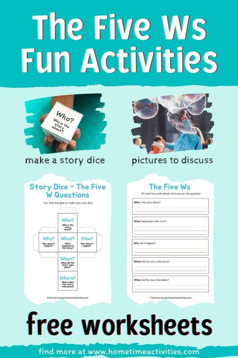 Five W Questions Who What When Where Why Home Time Activities Five W Questions Who What When Where Why Home Time Activities
