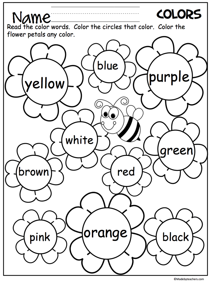 Flower Color Words Worksheet Made By Teachers Color By Sight Word Worksheet Free Printable Digital PDF