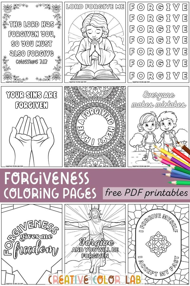 Forgiveness Coloring Pages PDFs Free Printables Forgiveness Coloring Pages PDFs Free Printables