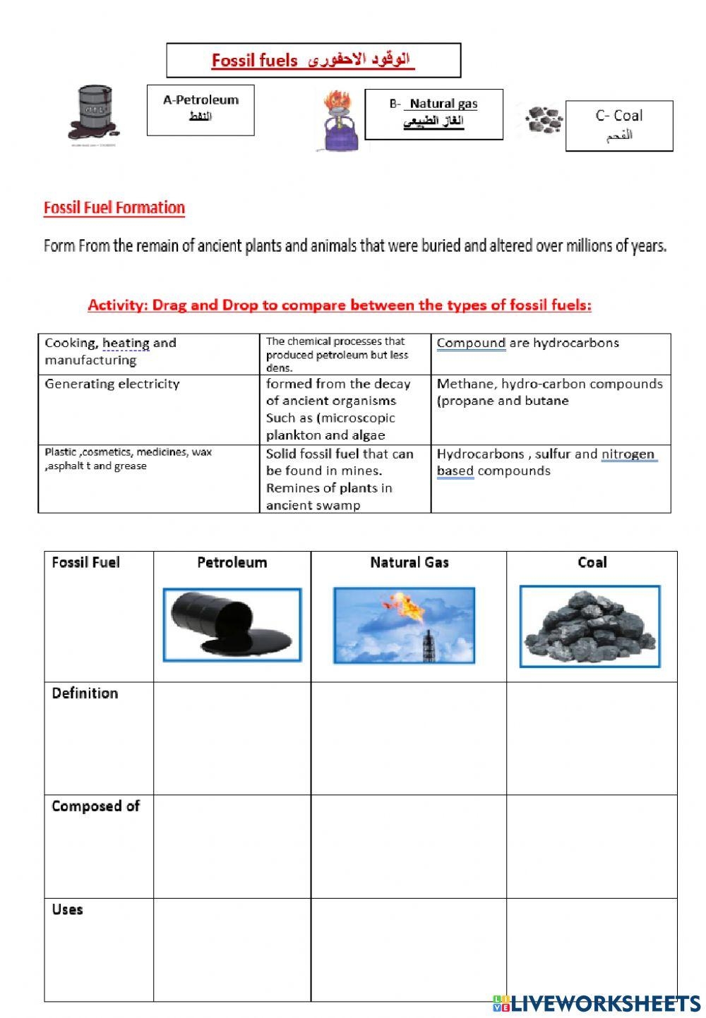 Renewable And Nonrenewable Energy Worksheets PDF Classful