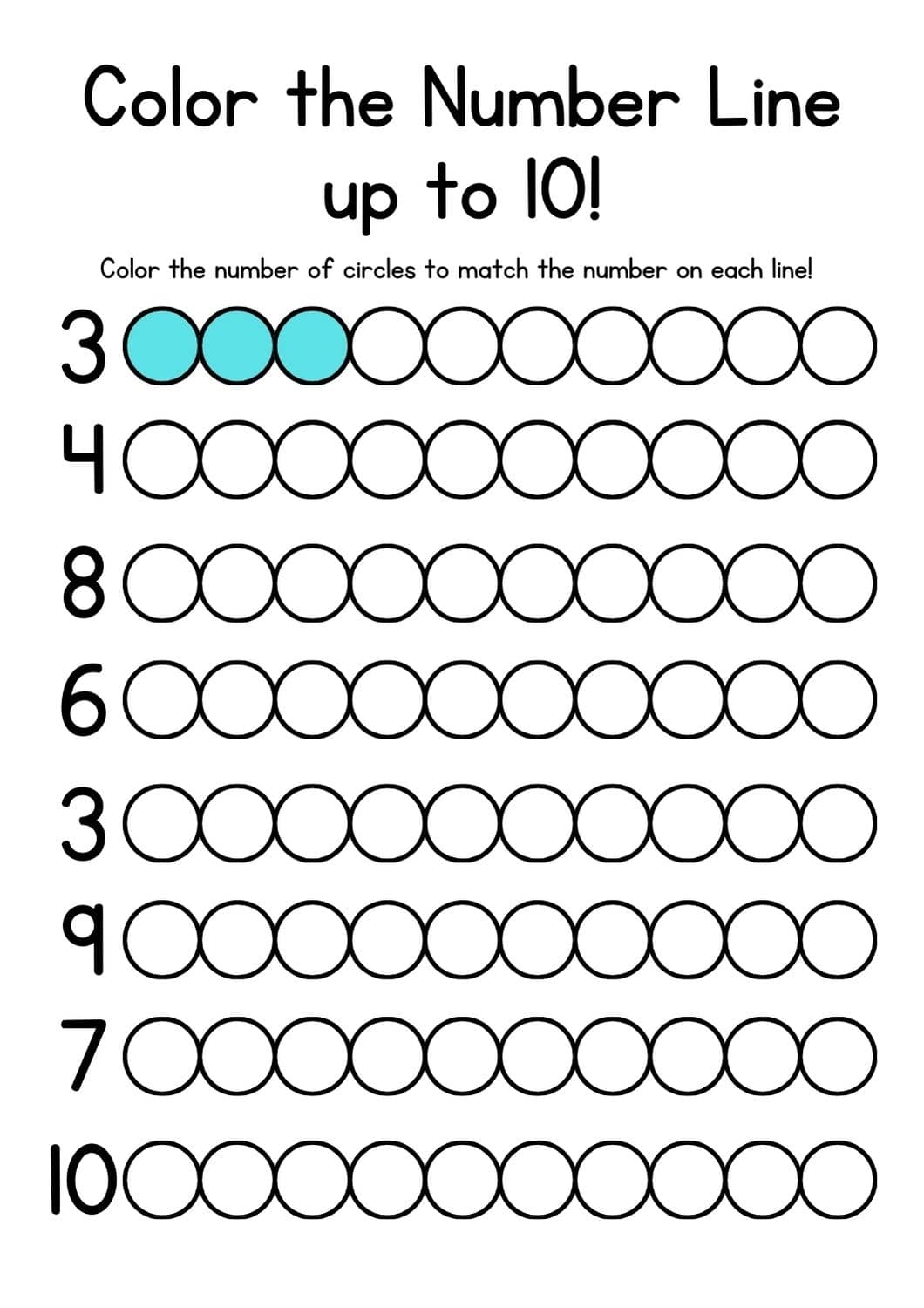 Free 1 10 Counting Worksheet Teach Prints