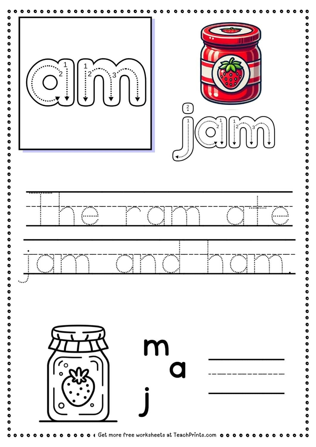 Free Am Word Family Worksheets Teach Prints Free Am Word Family Worksheets Teach Prints