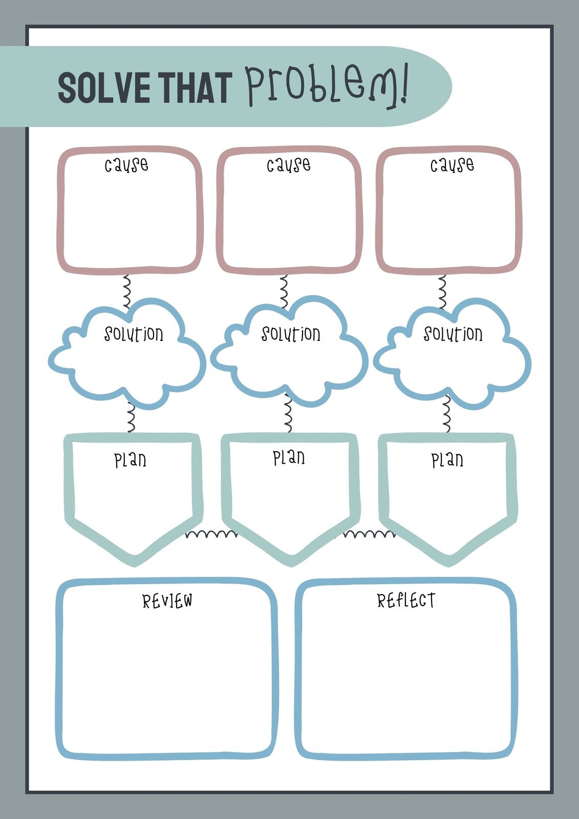 Free And Customizable Problem And Solution Templates Canva Problem And Solution Worksheet Text Structure Activity Worksheets Library