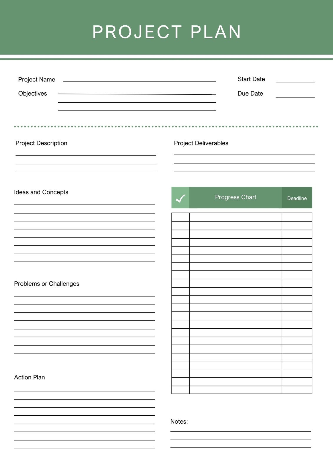 Free And Customizable Project Plan Templates