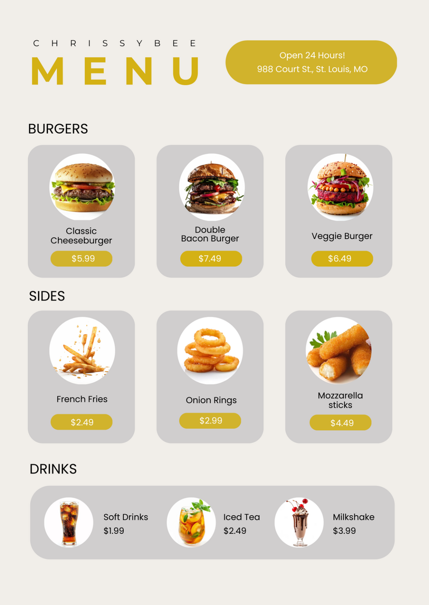 Free Blank Fast Food Menu Template To Edit Online Free Blank Fast Food Menu Template To Edit Online