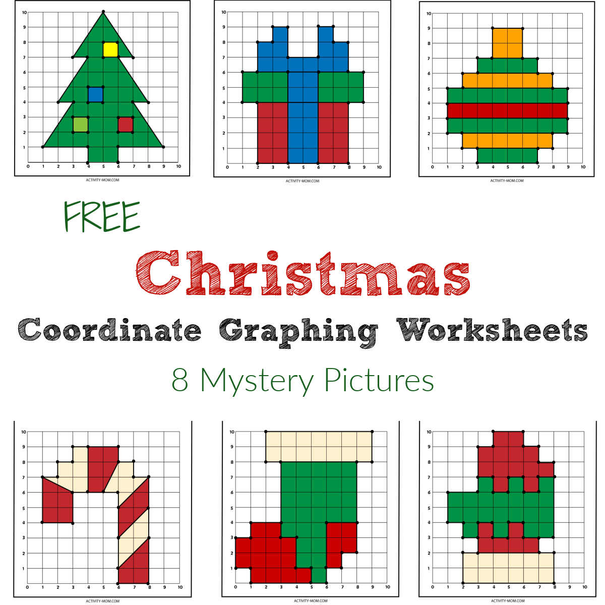 Free Christmas Coordinate Graphing Worksheets The Activity Mom Coordinate Graphing Or Draw By Coordinates Math Worksheet With Christmas Tree Stock Vector Illustration Of Connect Hidden 160042230