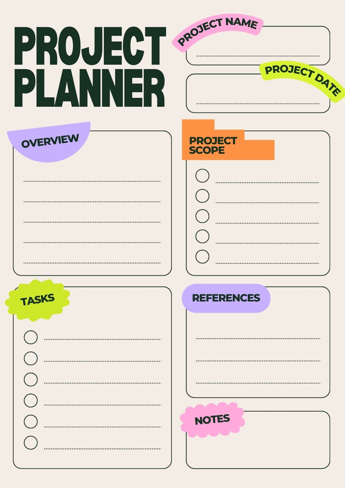 Free Custom Printable Project Schedule Planner Templates Canva Free Custom Printable Project Schedule Planner Templates Canva