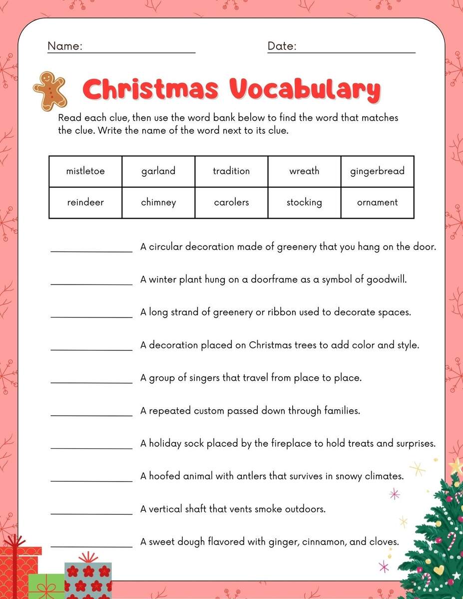 Free Editable Christmas Worksheet Templates Canva