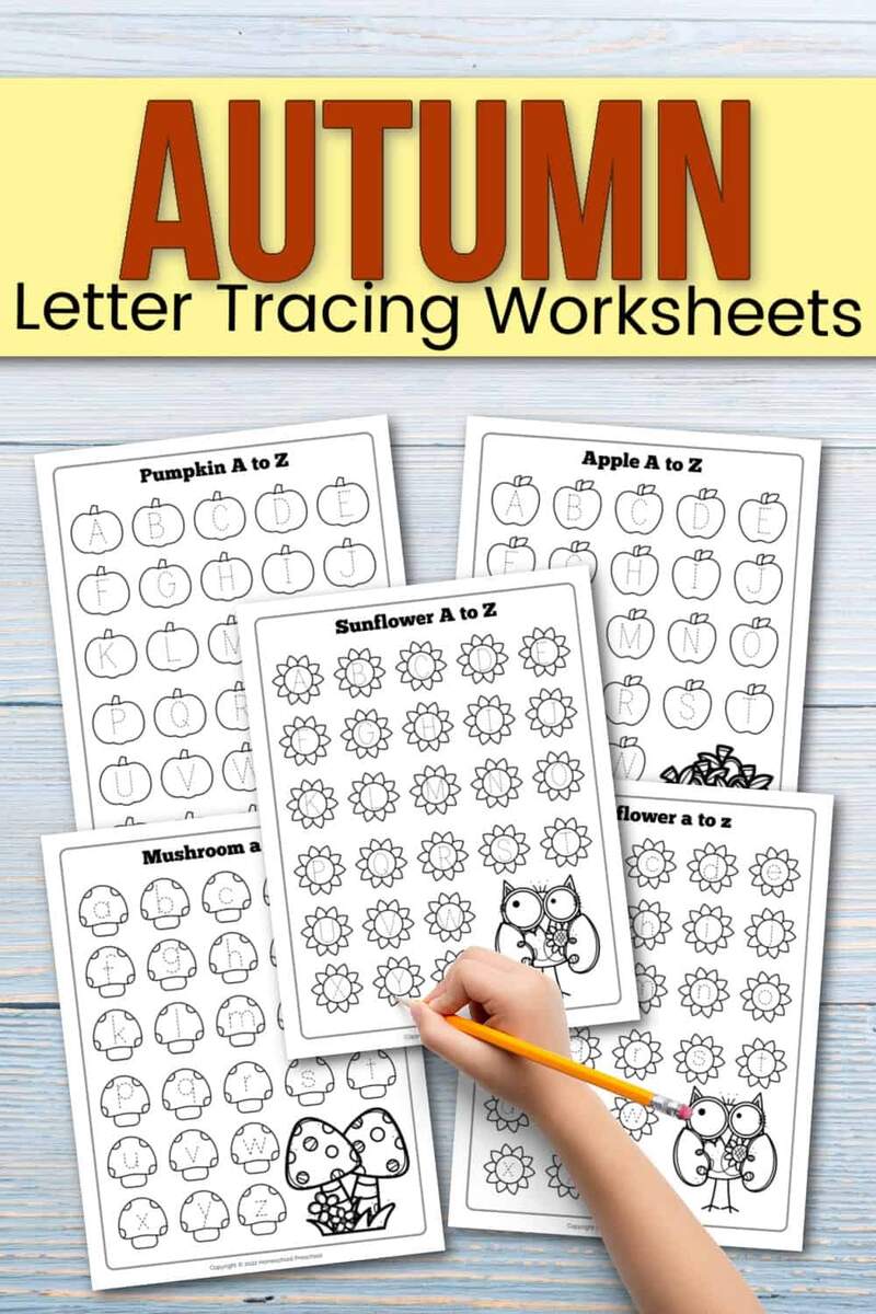 Free Fall Letter Tracing Worksheets For Preschool Free Fall Letter Tracing Worksheets For Preschool