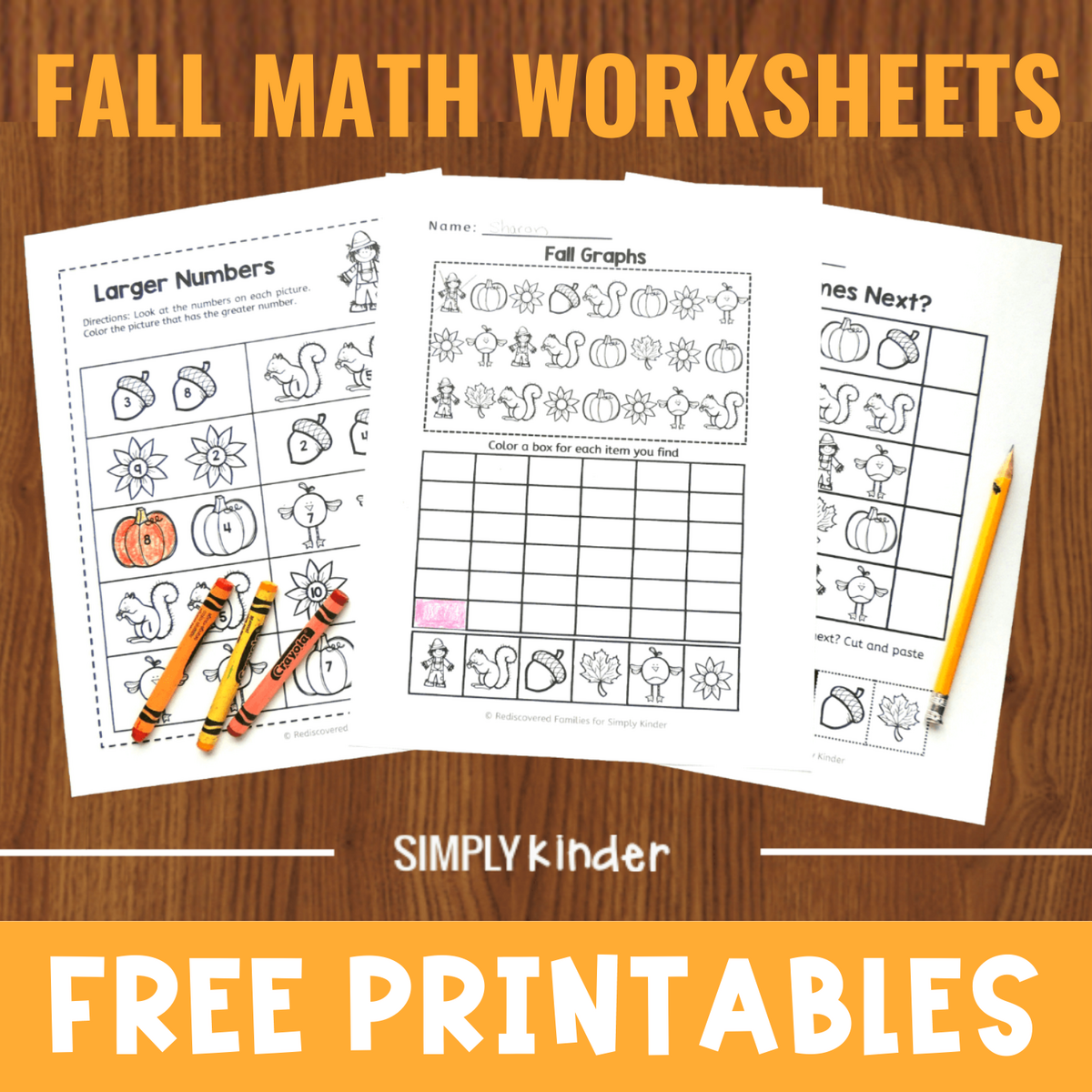 Free Fall Math Worksheets To Use With Kinders Simply Kinder Fall Color By Number Worksheet Free Printable Digital PDF