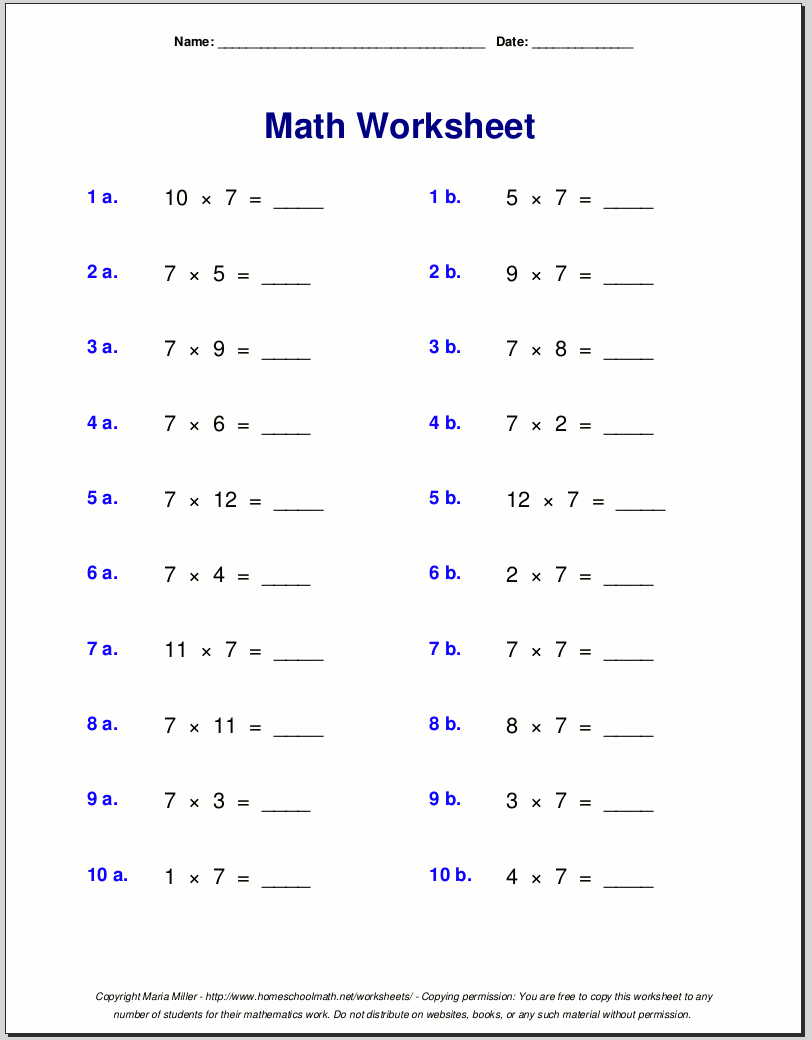 Free Math Worksheets 7th Grade Math Worksheets PDF Printable Worksheets Cazoom Math